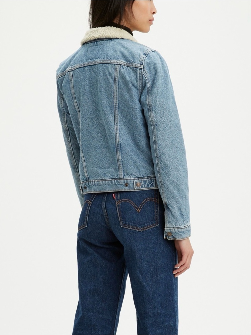 ✨ Levi’s Premium Original Sherpa Trucker Jacket, NWT - Picture 5 of 8